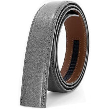 (style25) Men's Leather Ratchet Belt Strap Only 35mm Leather Belt