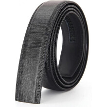 (style10) Men's Leather Ratchet Belt Strap Only 35mm Leather Belt