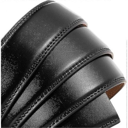 (style8) Men's Leather Ratchet Belt Strap Only 35mm Leather Belt 2