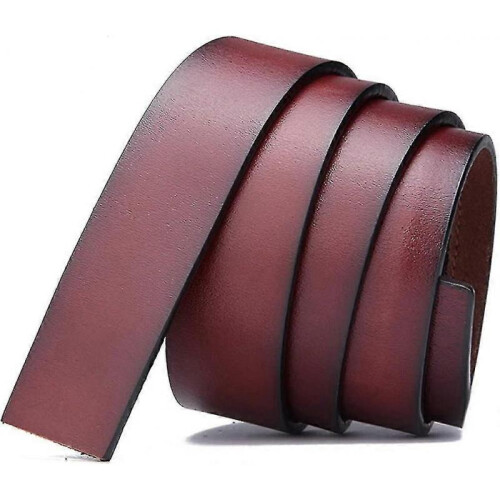 (style1) Men's Leather Ratchet Belt Strap Only 35mm Leather Belt 1