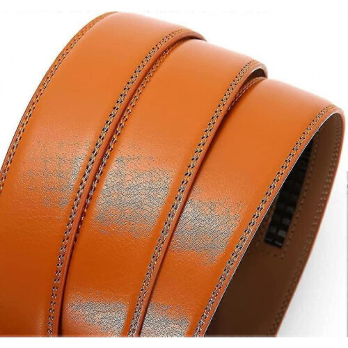 (style16) Men's Leather Ratchet Belt Strap Only 35mm Leather Belt 2