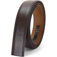 (style22) Men's Leather Ratchet Belt Strap Only 35mm Leather Belt