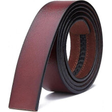 (style1) Men's Leather Ratchet Belt Strap Only 35mm Leather Belt