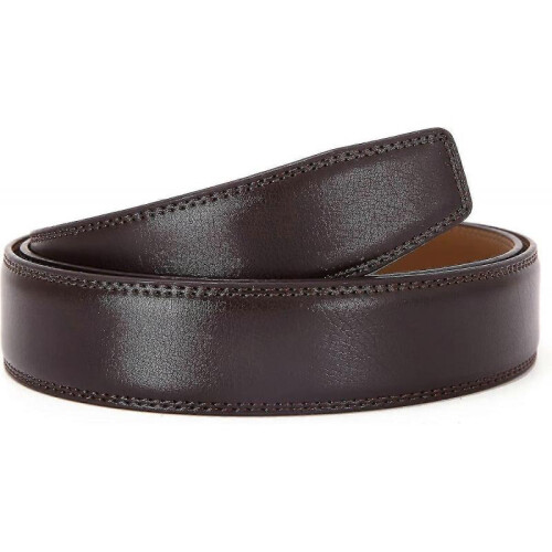 (style22) Men's Leather Ratchet Belt Strap Only 35mm Leather Belt 1