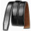 (style8) Men's Leather Ratchet Belt Strap Only 35mm Leather Belt 2