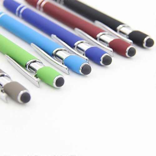 8 Pcs Creative Capacitive Touch Metal Pen Multi-Functional Touch Screen Pen Spray Adhesive Press Pen, Random Color