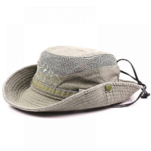 Cotton Sun Hat Men's Summer Hat Uv Protection Hiking Hat Fishing Hat Trekking Foldable Safari Hat with Chin Strap Outdoor Bush Hat Hiking Bucket