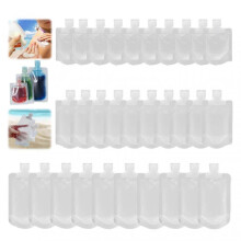 15 Pieces Portable Travel Fluid Makeup Packing Bag, Leak Proof Refillable Empty Squeeze Pouch(30ml)