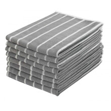Set Of 8 Bamboo And Microfibre Tea Towels, Lint-free Kitchen Towels, Cleaning Towels 65x45cm, Grey