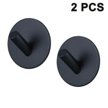 2PCS Self-adhesive Towel Hooks, Stainless Bathrobe Hooks Wall Towel Holders