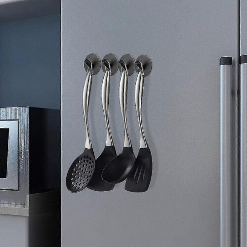 2PCS Self-adhesive Towel Hooks, Stainless Bathrobe Hooks Wall Towel Holders 2