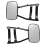 Universal Clip-on Towing Mirrors Extended for 360 Rotation Adjustable Mirror, Black 2PCS 2