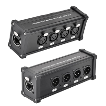 4-Channel 3-Pin Ethercon Cable Extender,XLR Network Multi Extender for Stage Lighting and Recording Studio,XLR,