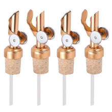 4 Pack Olive Oil Spout with Cork Oil Spout Liquor Pourers Olive Oil and Vinegar Stopper for Kitchen