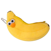 Créatifs Nouveauté Drôle Visage Simulation Nourriture Fruit Jaune Banane Personnage Doux Vêtements En Peluche Boîte À Crayons A