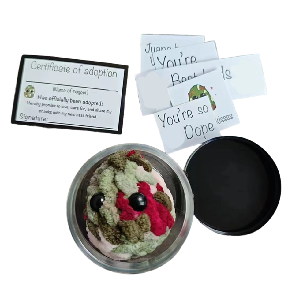 Torribaly Adopt A Weed Plushie In Jar Handmade Plush Stuffed Toys,Little With Cards