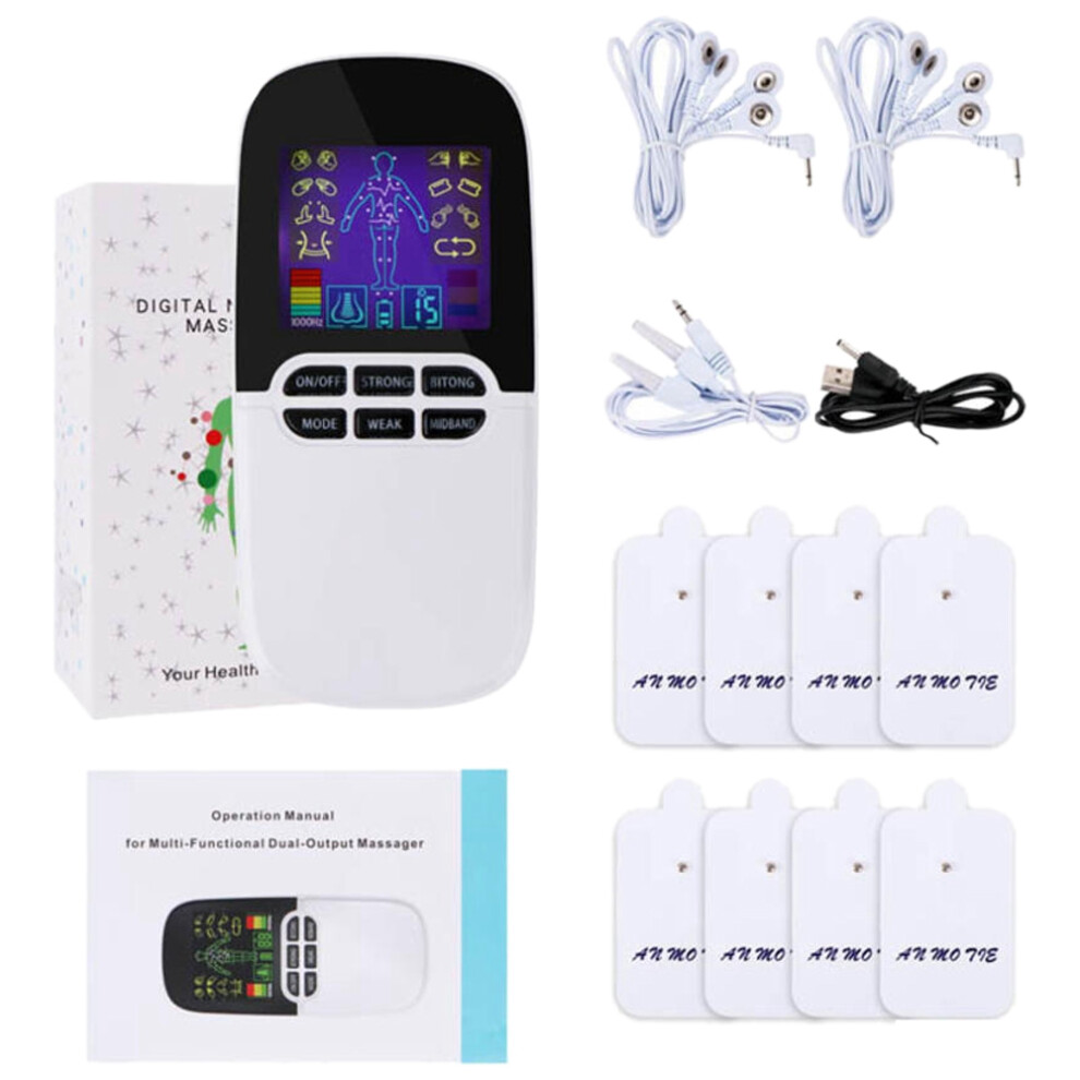 Rechargeable TENS Unit Digital Therapy Machine EMS Physiotherapy Body Neck Massage-image-OPC-PHNV6R5-NEW