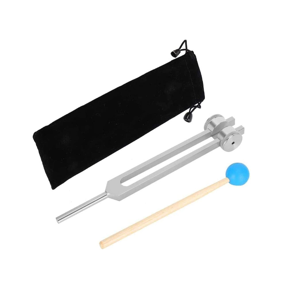 Torribaly Aluminum Alloy Tuning Forks,111Hz Fork With Hammers For Nervous System Testing Sound Healing Therapy,Silver