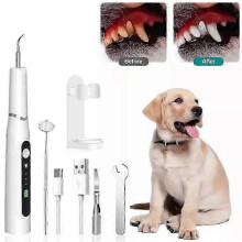 Dog Ultrasonic Toothbrush Cleaner, Pet Plaque Remover for Teeth with 3 Modes Rechargeable Dog Teeth Cleaning Kit for Dog and Cat Tartar Remover for Te