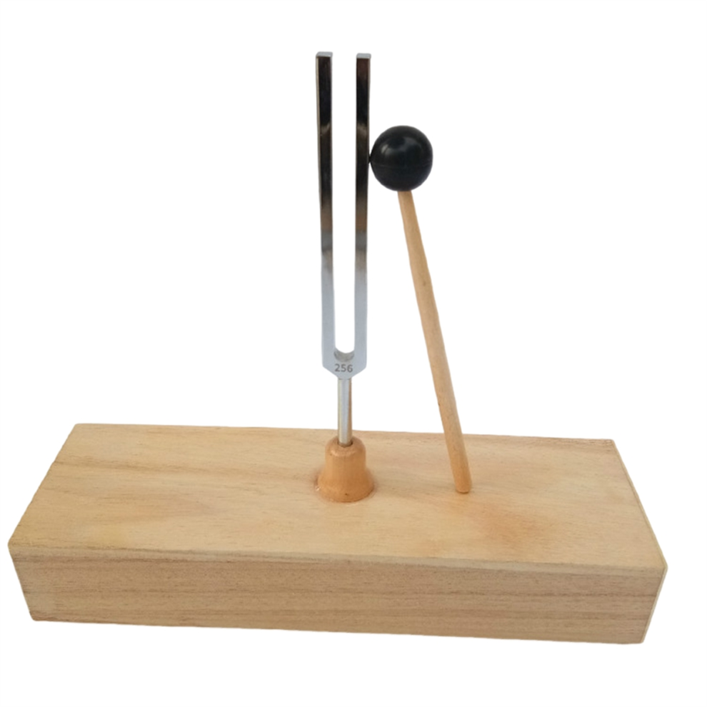 Torribaly 256Hz Tuning Fork With Wooden Resonant Box Acoustic Science Tools For Sound Therapy, Yoga, Meditation And Relaxation
