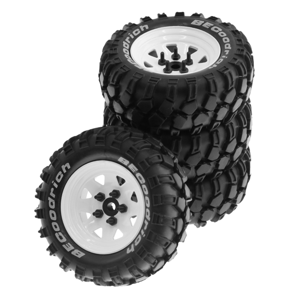 Metal 1.9Inch Beadlock Wheel Tires For 1:10 Rc Crawler Car Axial Scx10 90046 Trx4 Redcat Gen8, White 4851097974028