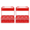 Foldable Plastic Drink Carrier, 2 Pack Red Beverage Cup Holder, Coffee Beer Delivery Reusable 8