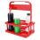 Foldable Plastic Drink Carrier, 2 Pack Red Beverage Cup Holder, Coffee Beer Delivery Reusable 5