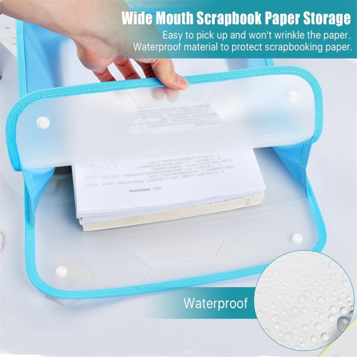 3 Pack Scrapbook Paper Storage Organizer, Expanding for 12 X Sheets, Pink 2