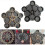 Pentagram Tealight, Astrology Resin Candlestick Table,Brass 4