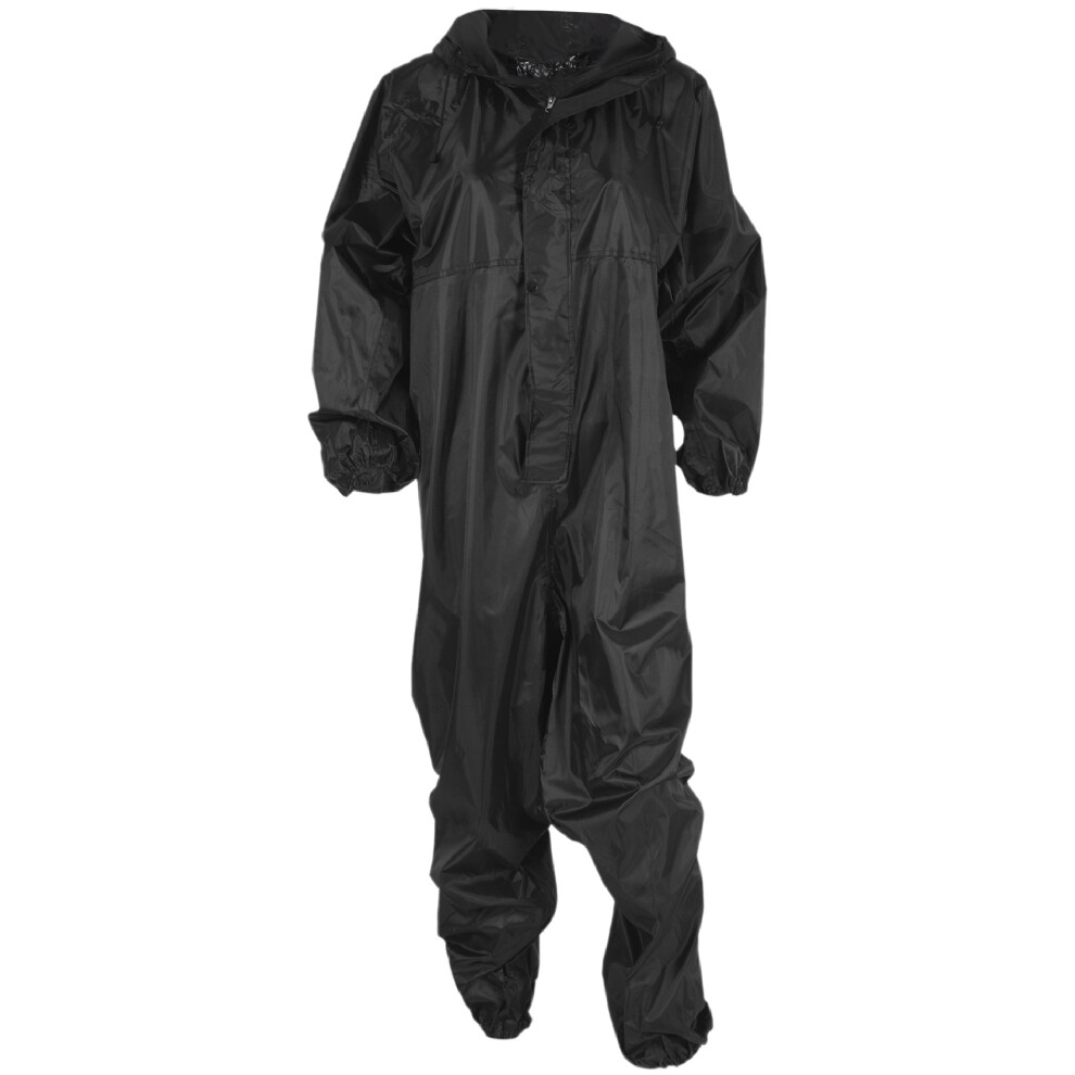 Fashion Motorcycle Raincoat /Conjoined Raincoat/Overalls Men and Women Fission Rain Suit Coat Size L Black-image-OPC-PHNV7XM-NEW