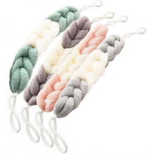 4 Packs Long Loofah Back Scrubber for Shower,Body Bath Sponge Ball with Rope Random color delivery