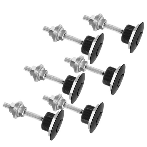 4X Push Button Quick Release Auto Haube Motorhaube Latch Pin Lock Stoßstange Clip Schwarz 2