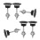 4X Push Button Quick Release Auto Haube Motorhaube Latch Pin Lock Stoßstange Clip Schwarz 4