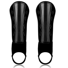Espinilleras de fútbol antideslizantes para niños, equipo de protección acolchado con soporte de tobillo y correas ajustables, 18 x 13 cm