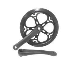 Bicicleta dobrável pedaleira 52T 170mm conjunto de manivela placa de dente velocidade única furo de diamante roda dentada acessórios