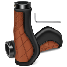 Fahrradgriffe Ergonomische rutschfeste Gummi-Lenkergriffe, Fahrrad für 22,2 mm E-Bike Braun