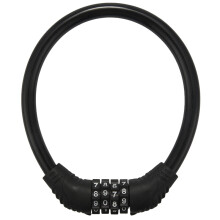 Cadeado digital para corrente de bicicleta Mountain Bike, cabo de segurança portátil antirroubo, trava com código e senha - Preto