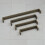 (128mm Handle) Antique Brass Cupboard Handles Rustic Square Bar 14