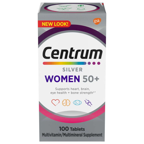 Centrum Centrum, Hopea naiset 50+ monivitamiini, 100 tabletti