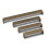 (288mm Handle) Antique Brass Cupboard Handles Rustic Square Bar 10