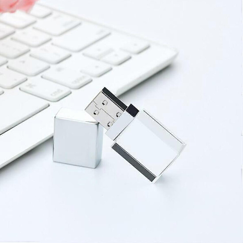 Clé USB 2.0 émettant de la lumière Crystal Flash, clé USB pour musique de voiture, capacité : 8 Go