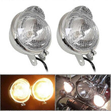 2 stuks verchroomde mistlampen voor motorfietsen voor Kawasaki Vulcan VN800 VN900 VN1500 VN1600 VN1700