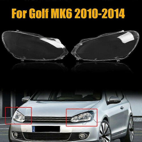 Für Golf 6 -MK6 2010-2014 Auto Scheinwerfer Abdeckung Klare Linse Scheinwerfer Lampenschirm Shell 1