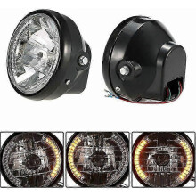 7 indicatori di direzione a LED rotondi per moto, luce blu universale, modello: 24 &My