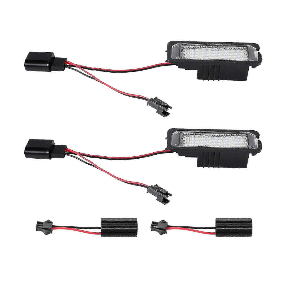Lot de 2 lampes LED 12 V pour plaque d'immatriculation de voiture Golf 4, 5, 6, 7, éclairage extérieur
