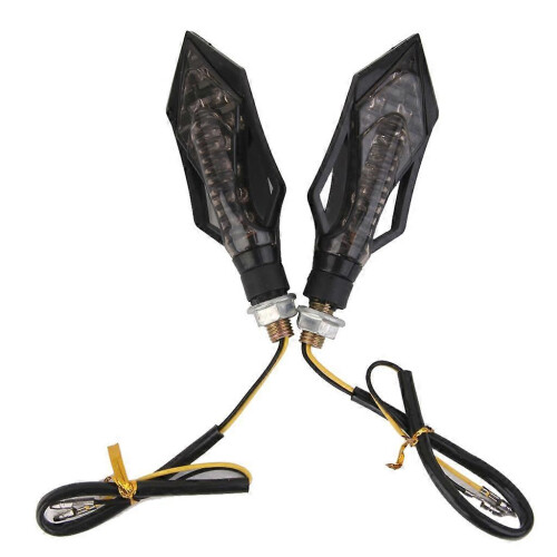 2pc UNIVERSAL MOTORRAD BIKE LED BLINKER BLINKER LICHTANZEIGE BERNSTEIN