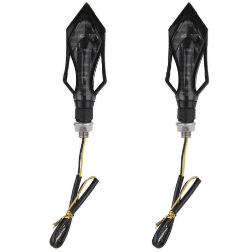 2pc UNIVERSAL MOTORRAD BIKE LED BLINKER BLINKER LICHTANZEIGE BERNSTEIN 2