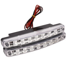 Najnovšie 2ks vysokokvalitné super biele 8 LED svetlá pre denné svietenie 12V DC svetlomet Univerzálne