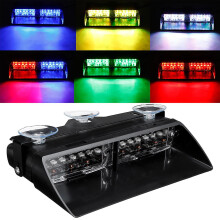 12Led Rgb 12v 36w Auto Windschutzscheibe Armaturenbrett Notfall Warnung Strobe Licht - 6 Farben