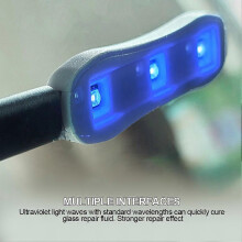 Kit di riparazione parabrezza USB con lampada ultravioletta per vetri auto, indurente con resina UV